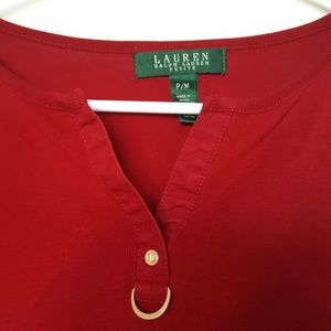 Lauren Ralph Lauren Tops - Lauren Ralph Lauren Basic Red Tee Lauren Ralph Lauren Tops - Lauren Ralph Lauren Basic Red Tee